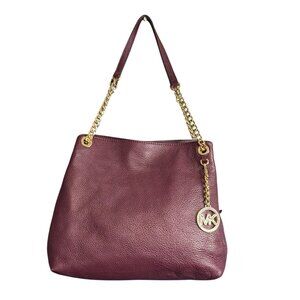 Michael Kors Burgundy Jet Set Chain Bag